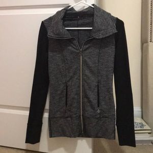 Lululemon grey and black zip up